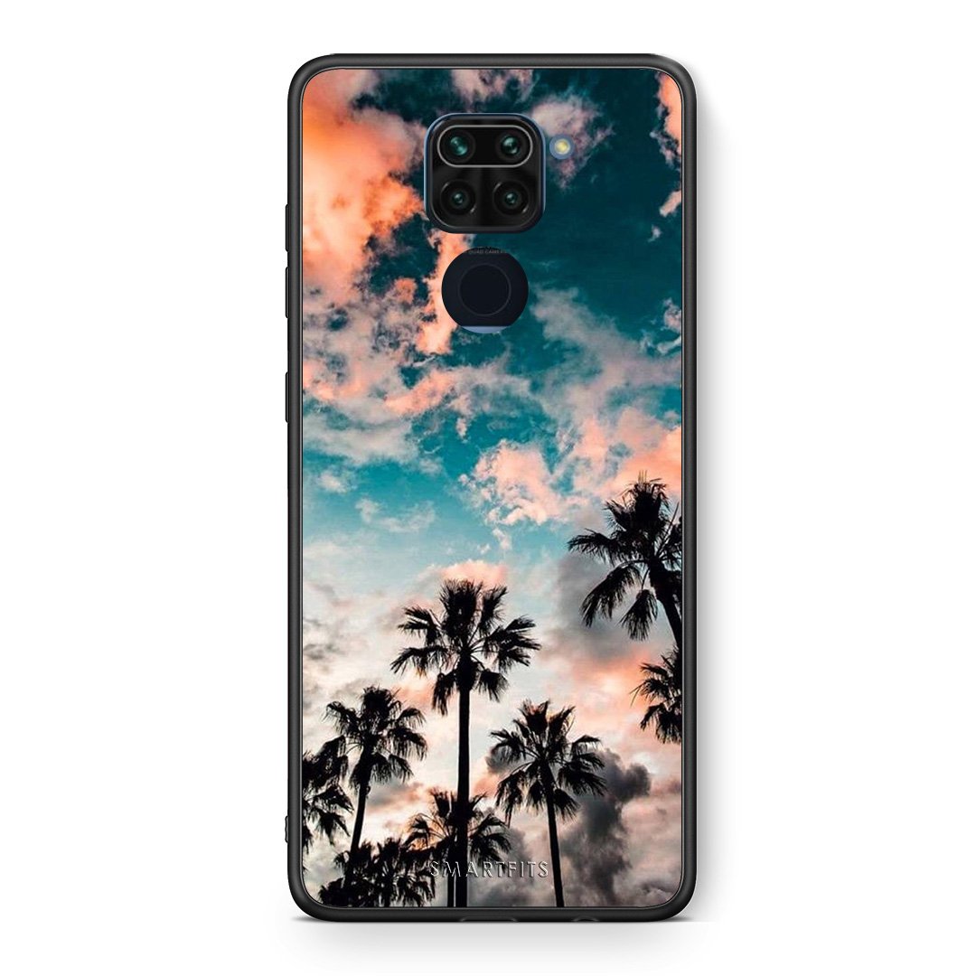 Θήκη Xiaomi Redmi Note 9 Sky Summer από τη Smartfits με σχέδιο στο πίσω μέρος και μαύρο περίβλημα | Xiaomi Redmi Note 9 Sky Summer case with colorful back and black bezels