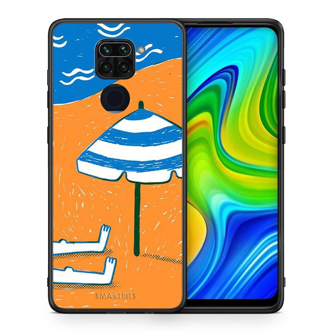Θήκη Xiaomi Redmi Note 9 Summering από τη Smartfits με σχέδιο στο πίσω μέρος και μαύρο περίβλημα | Xiaomi Redmi Note 9 Summering case with colorful back and black bezels