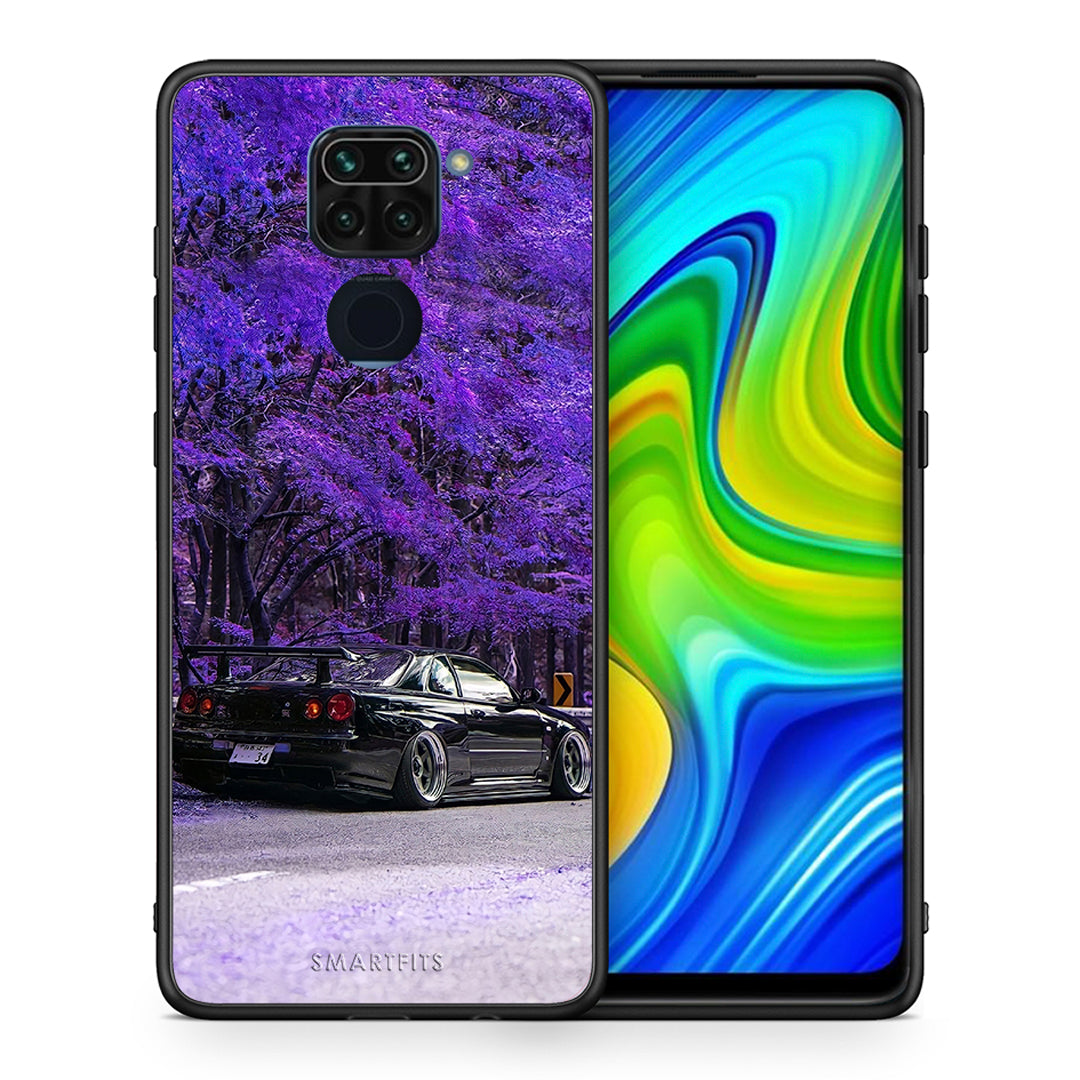 Θήκη Αγίου Βαλεντίνου Xiaomi Redmi Note 9 Super Car από τη Smartfits με σχέδιο στο πίσω μέρος και μαύρο περίβλημα | Xiaomi Redmi Note 9 Super Car case with colorful back and black bezels