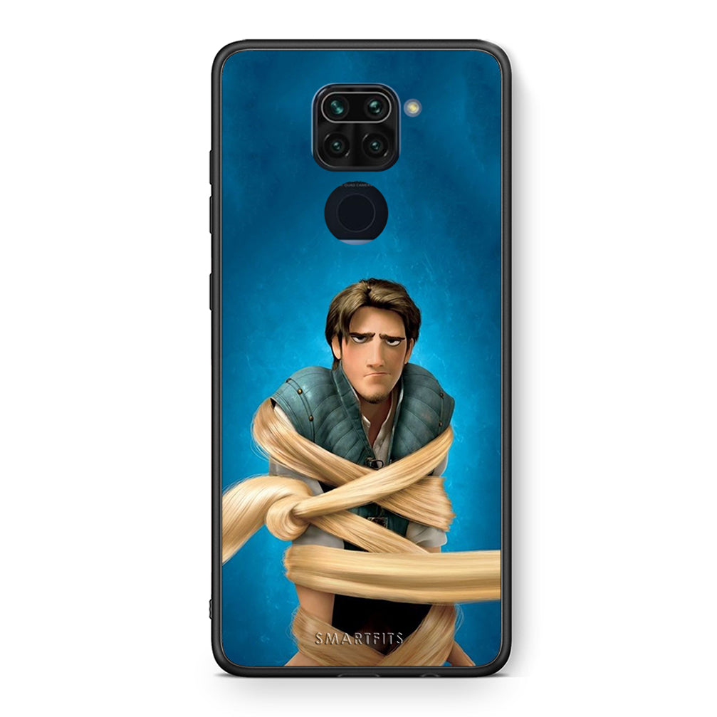 Θήκη Αγίου Βαλεντίνου Xiaomi Redmi Note 9 Tangled 1 από τη Smartfits με σχέδιο στο πίσω μέρος και μαύρο περίβλημα | Xiaomi Redmi Note 9 Tangled 1 case with colorful back and black bezels