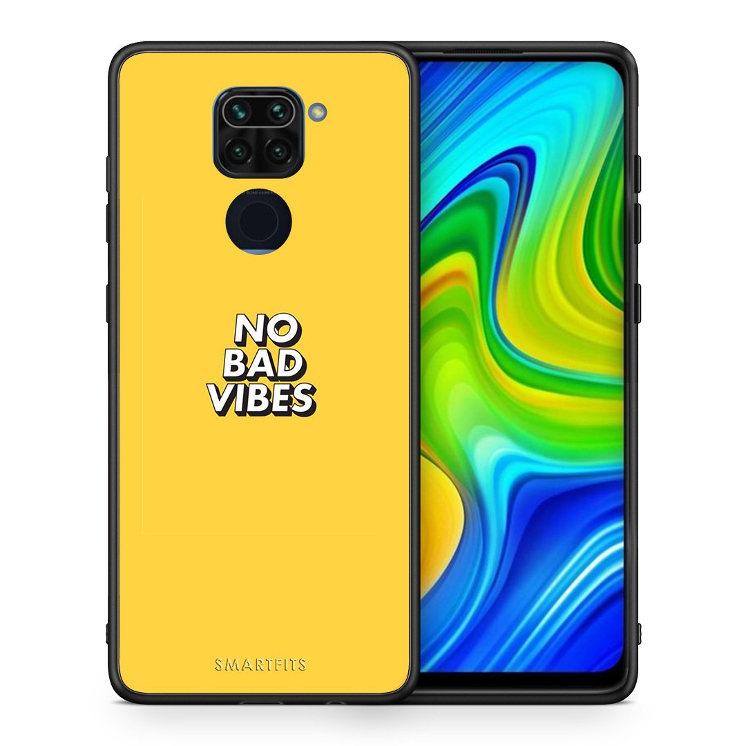 Θήκη Xiaomi Redmi Note 9 Vibes Text από τη Smartfits με σχέδιο στο πίσω μέρος και μαύρο περίβλημα | Xiaomi Redmi Note 9 Vibes Text case with colorful back and black bezels