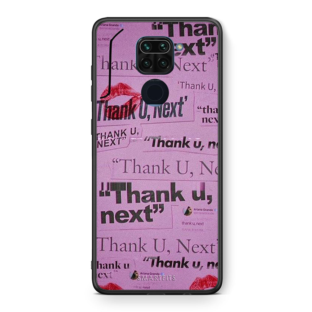 Θήκη Αγίου Βαλεντίνου Xiaomi Redmi Note 9 Thank You Next από τη Smartfits με σχέδιο στο πίσω μέρος και μαύρο περίβλημα | Xiaomi Redmi Note 9 Thank You Next case with colorful back and black bezels