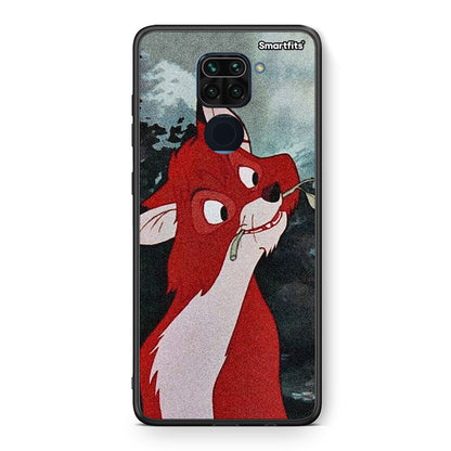 Θήκη Xiaomi Redmi Note 9 Tod And Vixey Love 1 από τη Smartfits με σχέδιο στο πίσω μέρος και μαύρο περίβλημα | Xiaomi Redmi Note 9 Tod And Vixey Love 1 case with colorful back and black bezels