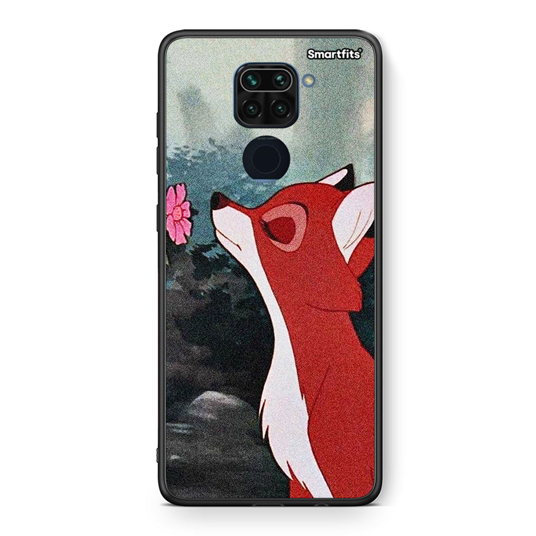 Θήκη Xiaomi Redmi Note 9 Tod And Vixey Love 2 από τη Smartfits με σχέδιο στο πίσω μέρος και μαύρο περίβλημα | Xiaomi Redmi Note 9 Tod And Vixey Love 2 case with colorful back and black bezels