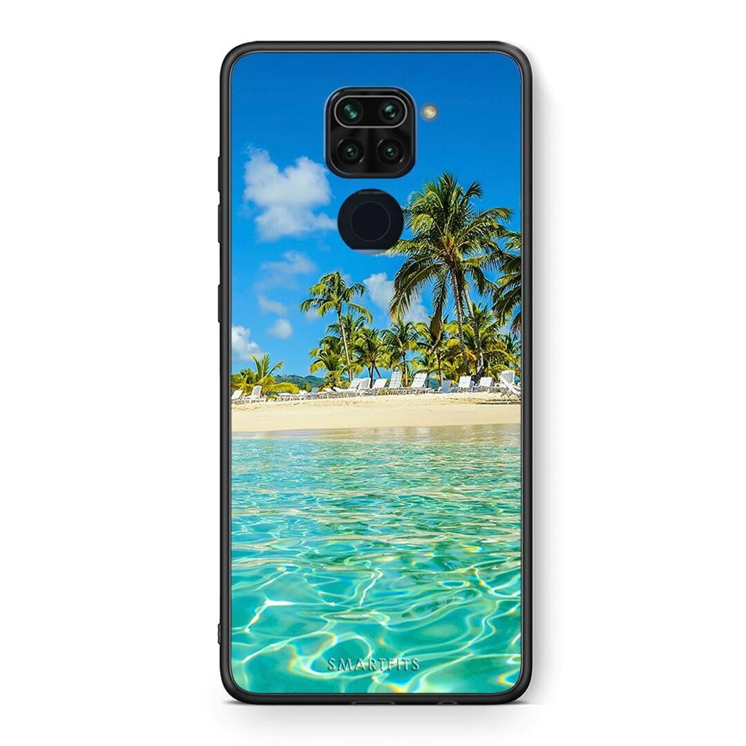 Θήκη Xiaomi Redmi Note 9 Tropical Vibes από τη Smartfits με σχέδιο στο πίσω μέρος και μαύρο περίβλημα | Xiaomi Redmi Note 9 Tropical Vibes case with colorful back and black bezels