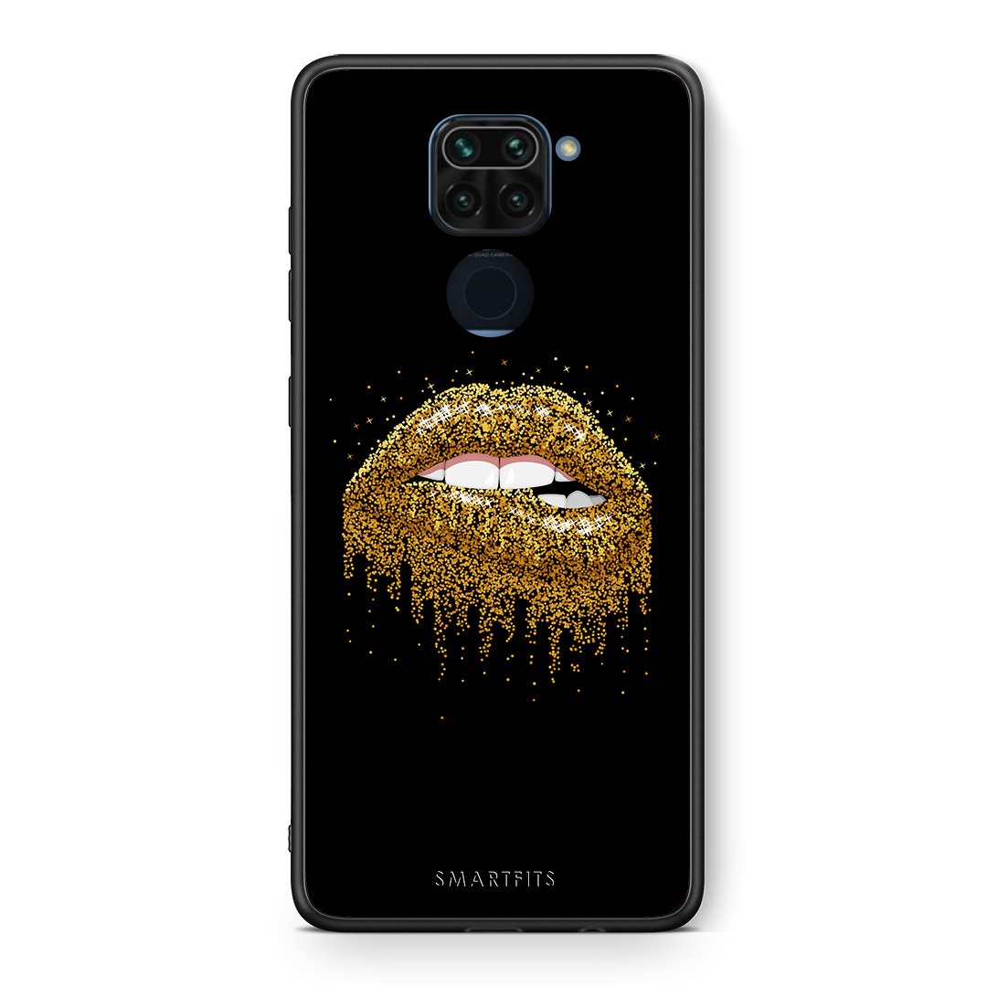 Θήκη Xiaomi Redmi Note 9 Golden Valentine από τη Smartfits με σχέδιο στο πίσω μέρος και μαύρο περίβλημα | Xiaomi Redmi Note 9 Golden Valentine case with colorful back and black bezels