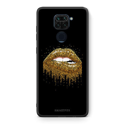 Θήκη Xiaomi Redmi Note 9 Golden Valentine από τη Smartfits με σχέδιο στο πίσω μέρος και μαύρο περίβλημα | Xiaomi Redmi Note 9 Golden Valentine case with colorful back and black bezels