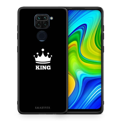 Θήκη Xiaomi Redmi Note 9 King Valentine από τη Smartfits με σχέδιο στο πίσω μέρος και μαύρο περίβλημα | Xiaomi Redmi Note 9 King Valentine case with colorful back and black bezels