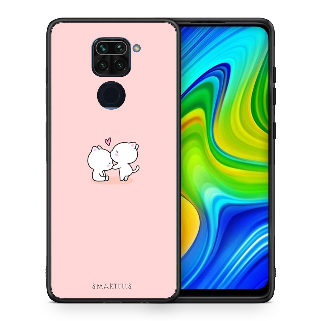 Θήκη Xiaomi Redmi Note 9 Love Valentine από τη Smartfits με σχέδιο στο πίσω μέρος και μαύρο περίβλημα | Xiaomi Redmi Note 9 Love Valentine case with colorful back and black bezels
