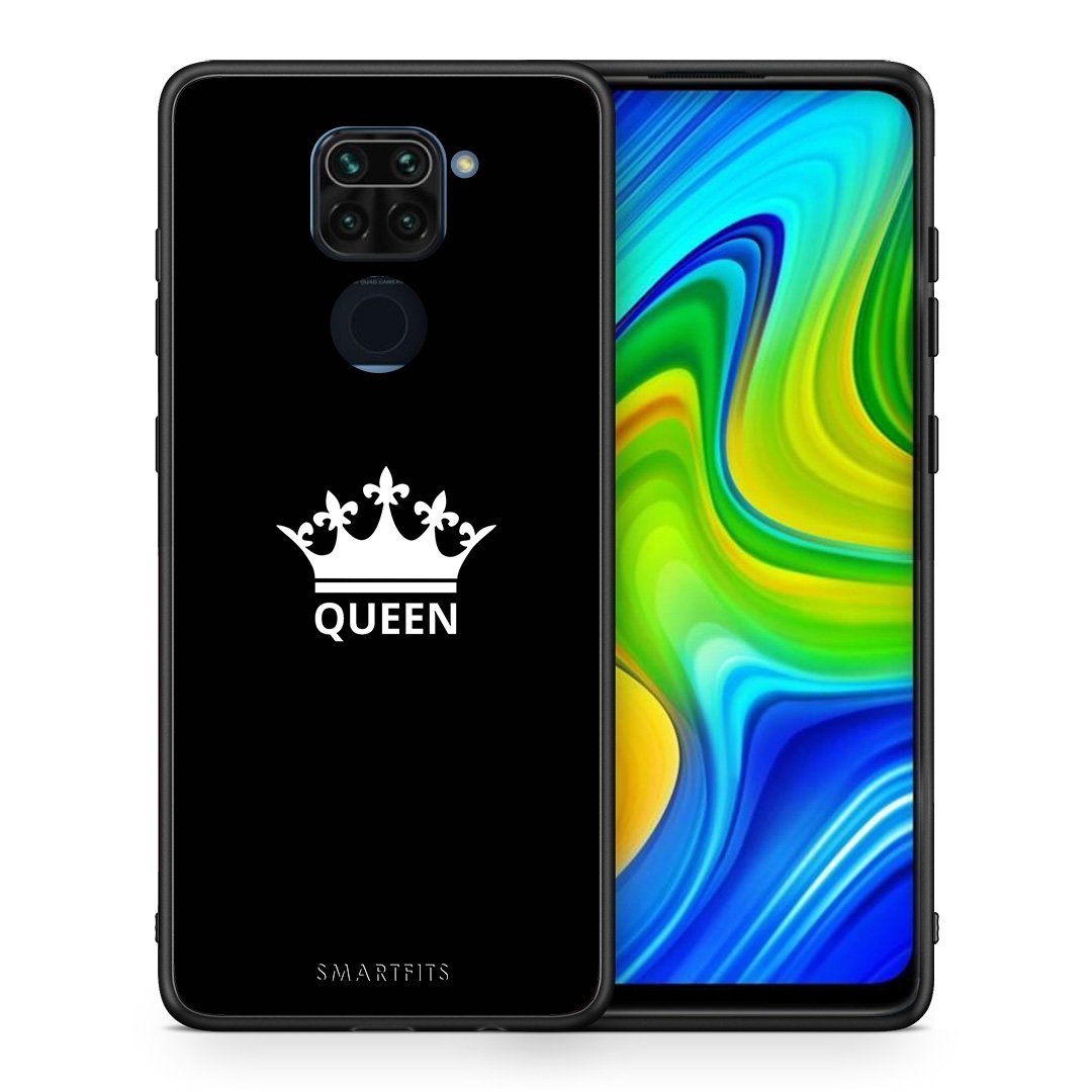Θήκη Xiaomi Redmi Note 9 Queen Valentine από τη Smartfits με σχέδιο στο πίσω μέρος και μαύρο περίβλημα | Xiaomi Redmi Note 9 Queen Valentine case with colorful back and black bezels