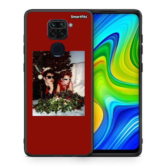 Θήκη Xiaomi Redmi Note 9 Waiting For Xmas από τη Smartfits με σχέδιο στο πίσω μέρος και μαύρο περίβλημα | Xiaomi Redmi Note 9 Waiting For Xmas case with colorful back and black bezels