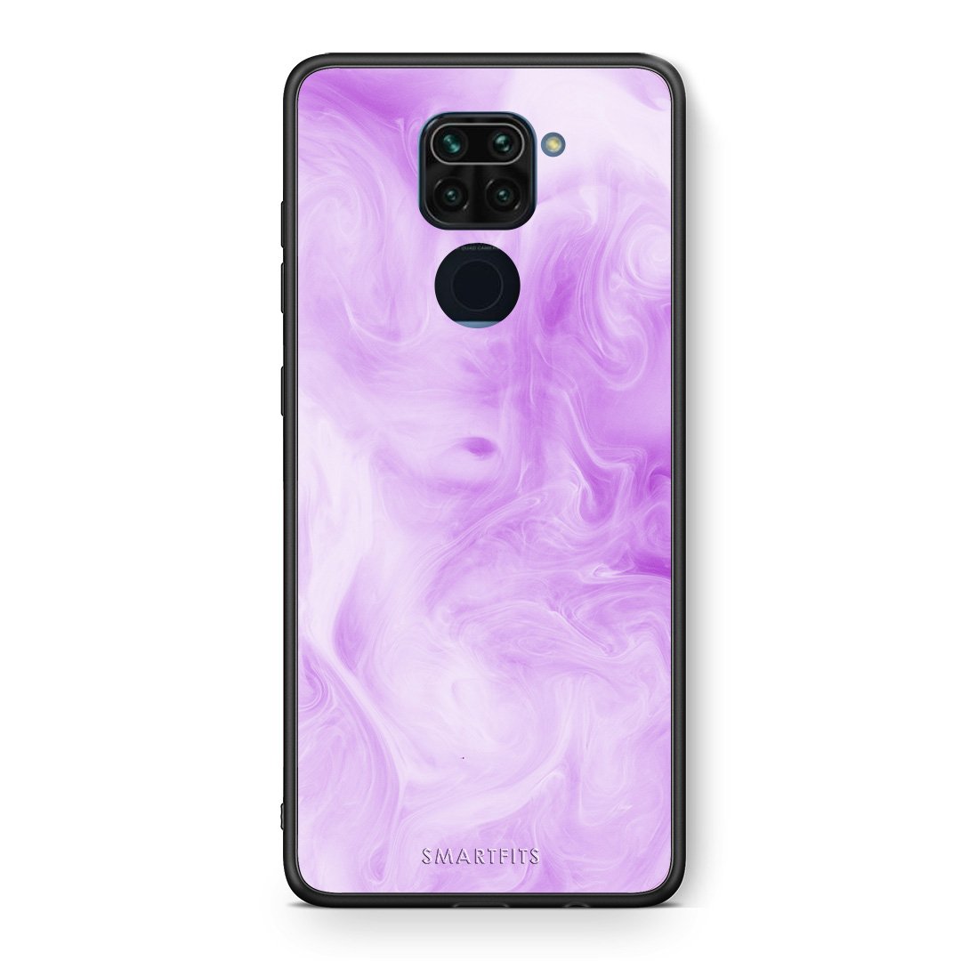Θήκη Xiaomi Redmi Note 9 Lavender Watercolor από τη Smartfits με σχέδιο στο πίσω μέρος και μαύρο περίβλημα | Xiaomi Redmi Note 9 Lavender Watercolor case with colorful back and black bezels