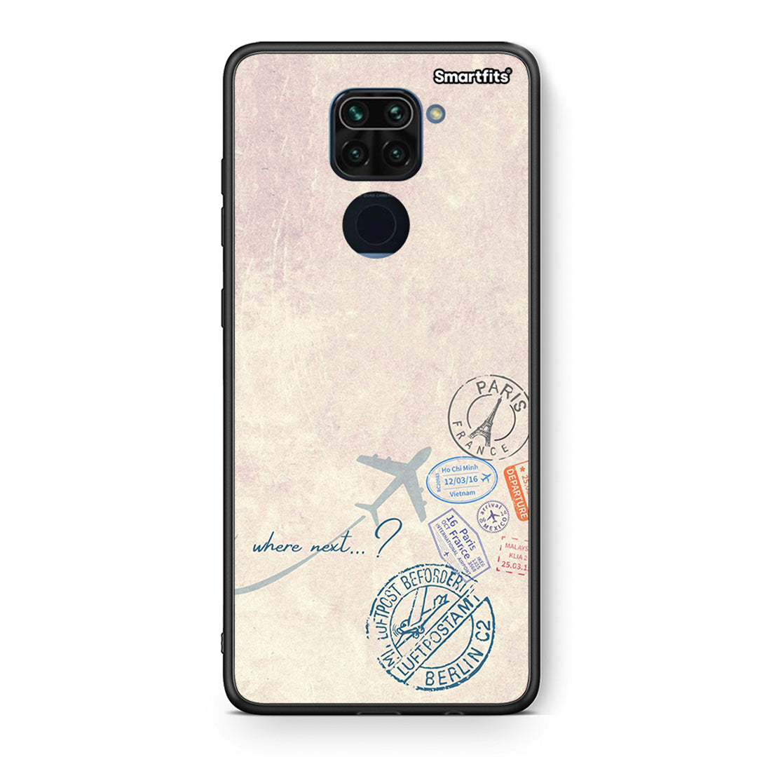 Θήκη Xiaomi Redmi Note 9 Where Next από τη Smartfits με σχέδιο στο πίσω μέρος και μαύρο περίβλημα | Xiaomi Redmi Note 9 Where Next case with colorful back and black bezels