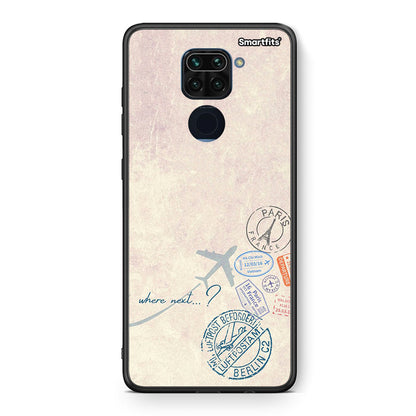 Θήκη Xiaomi Redmi Note 9 Where Next από τη Smartfits με σχέδιο στο πίσω μέρος και μαύρο περίβλημα | Xiaomi Redmi Note 9 Where Next case with colorful back and black bezels