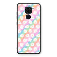 Thumbnail for Θήκη Xiaomi Redmi Note 9 White Daisies από τη Smartfits με σχέδιο στο πίσω μέρος και μαύρο περίβλημα | Xiaomi Redmi Note 9 White Daisies case with colorful back and black bezels