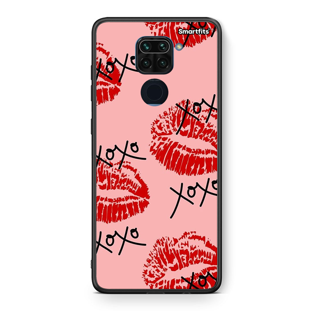 Θήκη Xiaomi Redmi Note 9 XOXO Lips από τη Smartfits με σχέδιο στο πίσω μέρος και μαύρο περίβλημα | Xiaomi Redmi Note 9 XOXO Lips case with colorful back and black bezels