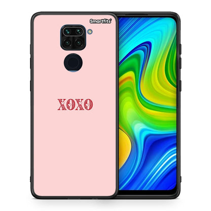 Θήκη Xiaomi Redmi Note 9 XOXO Love από τη Smartfits με σχέδιο στο πίσω μέρος και μαύρο περίβλημα | Xiaomi Redmi Note 9 XOXO Love case with colorful back and black bezels