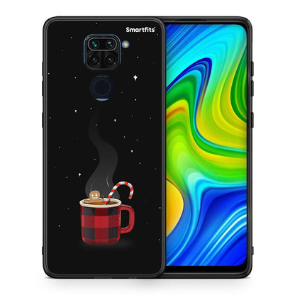 Θήκη Xiaomi Redmi Note 9 Xmas Bathing από τη Smartfits με σχέδιο στο πίσω μέρος και μαύρο περίβλημα | Xiaomi Redmi Note 9 Xmas Bathing case with colorful back and black bezels