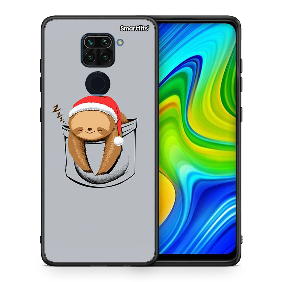 Θήκη Xiaomi Redmi Note 9 Xmas Zzzz από τη Smartfits με σχέδιο στο πίσω μέρος και μαύρο περίβλημα | Xiaomi Redmi Note 9 Xmas Zzzz case with colorful back and black bezels