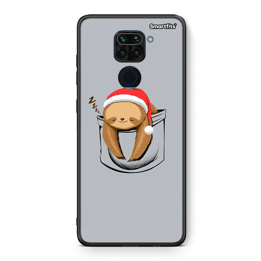 Θήκη Xiaomi Redmi Note 9 Xmas Zzzz από τη Smartfits με σχέδιο στο πίσω μέρος και μαύρο περίβλημα | Xiaomi Redmi Note 9 Xmas Zzzz case with colorful back and black bezels