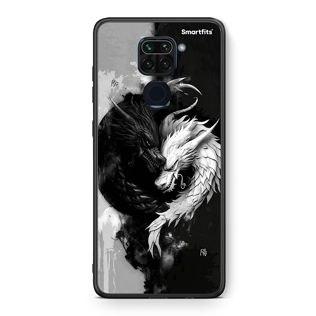 Θήκη Xiaomi Redmi Note 9 Yin Yang από τη Smartfits με σχέδιο στο πίσω μέρος και μαύρο περίβλημα | Xiaomi Redmi Note 9 Yin Yang case with colorful back and black bezels