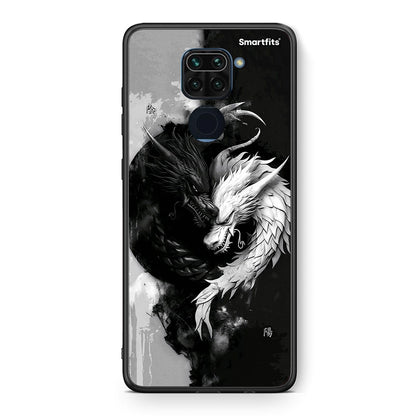 Θήκη Xiaomi Redmi Note 9 Yin Yang από τη Smartfits με σχέδιο στο πίσω μέρος και μαύρο περίβλημα | Xiaomi Redmi Note 9 Yin Yang case with colorful back and black bezels