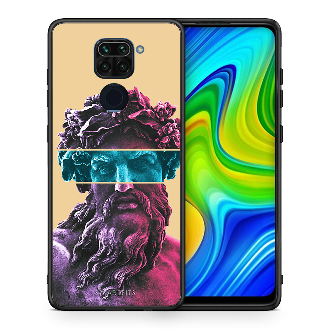Θήκη Αγίου Βαλεντίνου Xiaomi Redmi Note 9 Zeus Art από τη Smartfits με σχέδιο στο πίσω μέρος και μαύρο περίβλημα | Xiaomi Redmi Note 9 Zeus Art case with colorful back and black bezels