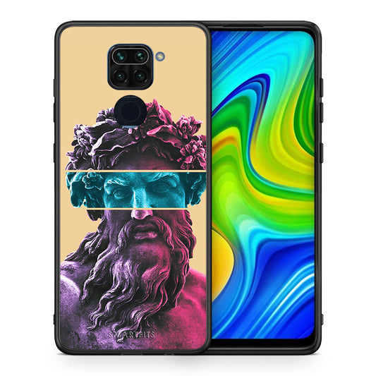 Θήκη Αγίου Βαλεντίνου Xiaomi Redmi Note 9 Zeus Art από τη Smartfits με σχέδιο στο πίσω μέρος και μαύρο περίβλημα | Xiaomi Redmi Note 9 Zeus Art case with colorful back and black bezels