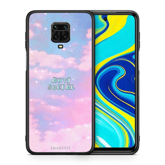 Θήκη Αγίου Βαλεντίνου Xiaomi Redmi Note 9S / 9 Pro Anti Social από τη Smartfits με σχέδιο στο πίσω μέρος και μαύρο περίβλημα | Xiaomi Redmi Note 9S / 9 Pro Anti Social case with colorful back and black bezels