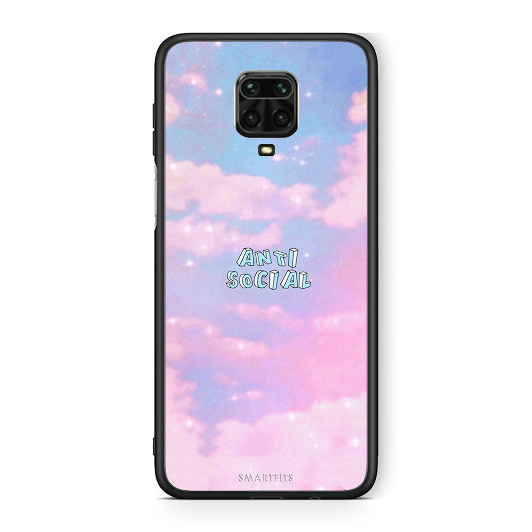 Xiaomi Redmi Note 9S / 9 Pro Anti Social Θήκη Αγίου Βαλεντίνου από τη Smartfits με σχέδιο στο πίσω μέρος και μαύρο περίβλημα | Smartphone case with colorful back and black bezels by Smartfits