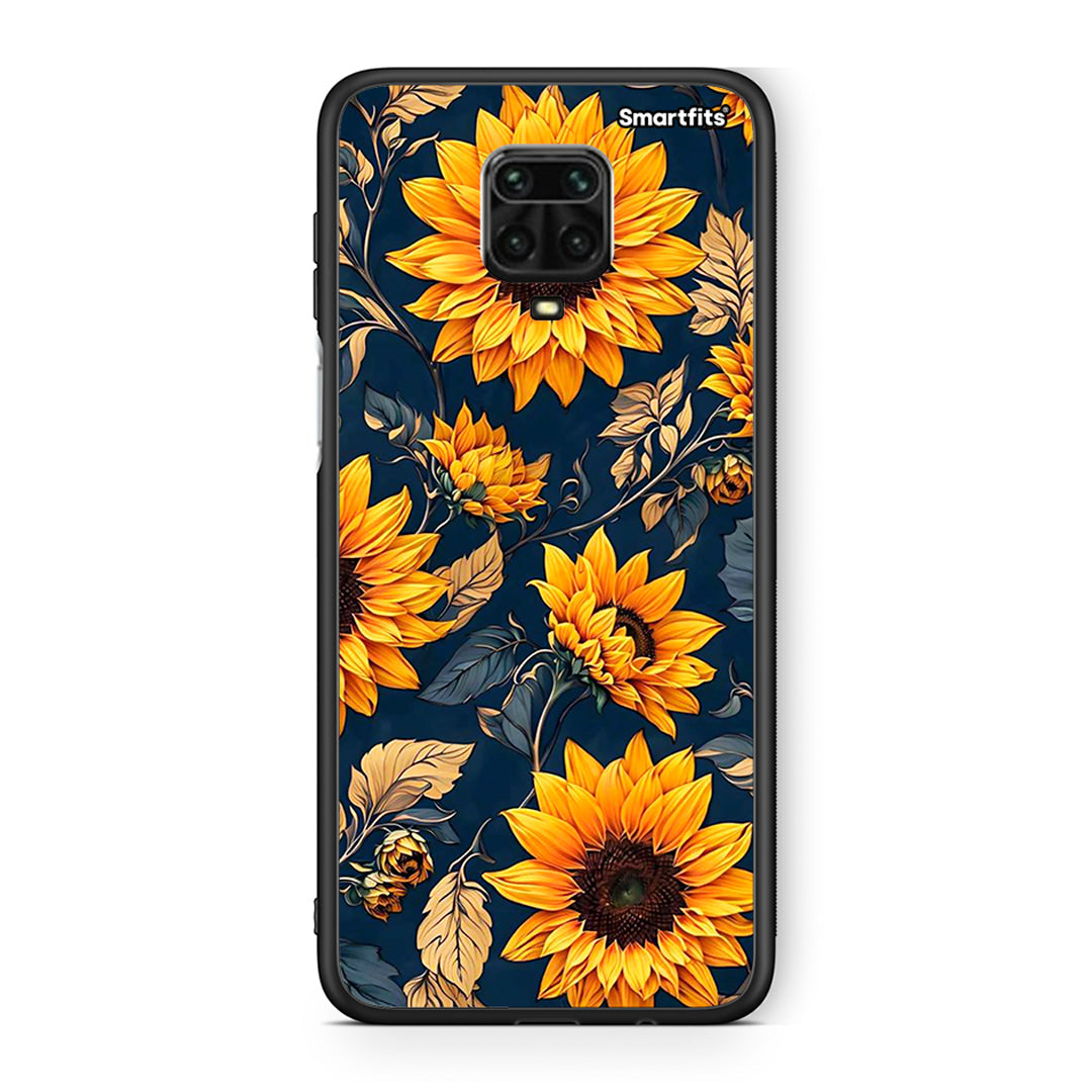 Xiaomi Redmi Note 9S / 9 Pro Autumn Sunflowers Θήκη από τη Smartfits με σχέδιο στο πίσω μέρος και μαύρο περίβλημα | Smartphone case with colorful back and black bezels by Smartfits
