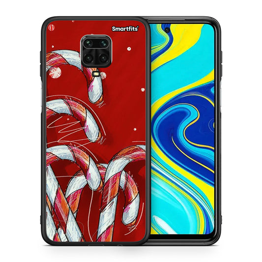 Θήκη Xiaomi Redmi Note 9S / 9 Pro Candy Cane από τη Smartfits με σχέδιο στο πίσω μέρος και μαύρο περίβλημα | Xiaomi Redmi Note 9S / 9 Pro Candy Cane case with colorful back and black bezels