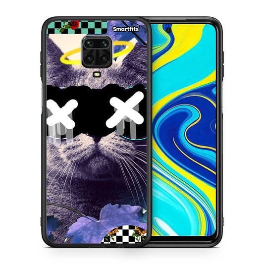 Θήκη Xiaomi Redmi Note 9S / 9 Pro Cat Collage από τη Smartfits με σχέδιο στο πίσω μέρος και μαύρο περίβλημα | Xiaomi Redmi Note 9S / 9 Pro Cat Collage case with colorful back and black bezels