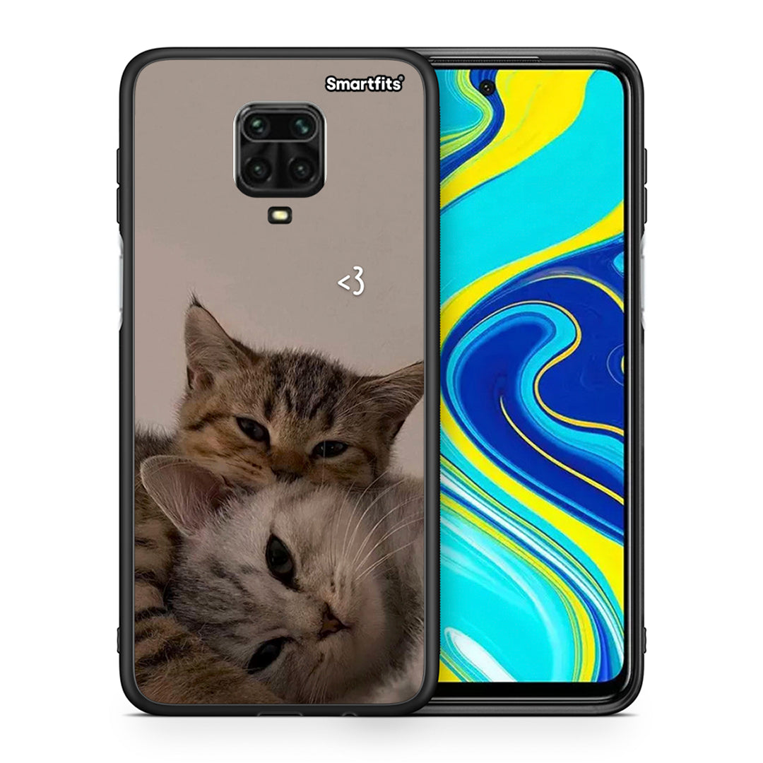 Θήκη Xiaomi Redmi Note 9S / 9 Pro Cats In Love από τη Smartfits με σχέδιο στο πίσω μέρος και μαύρο περίβλημα | Xiaomi Redmi Note 9S / 9 Pro Cats In Love case with colorful back and black bezels