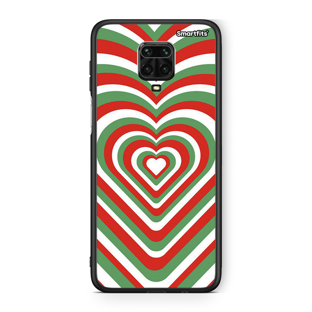 Xiaomi Redmi Note 9S / 9 Pro Christmas Hearts θήκη από τη Smartfits με σχέδιο στο πίσω μέρος και μαύρο περίβλημα | Smartphone case with colorful back and black bezels by Smartfits
