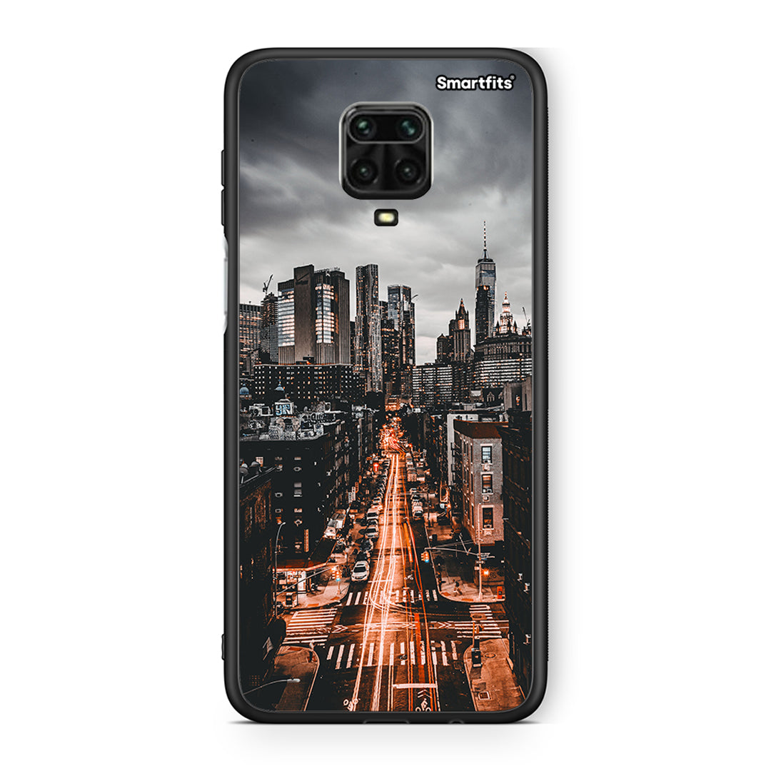 Xiaomi Redmi Note 9S / 9 Pro City Lights θήκη από τη Smartfits με σχέδιο στο πίσω μέρος και μαύρο περίβλημα | Smartphone case with colorful back and black bezels by Smartfits