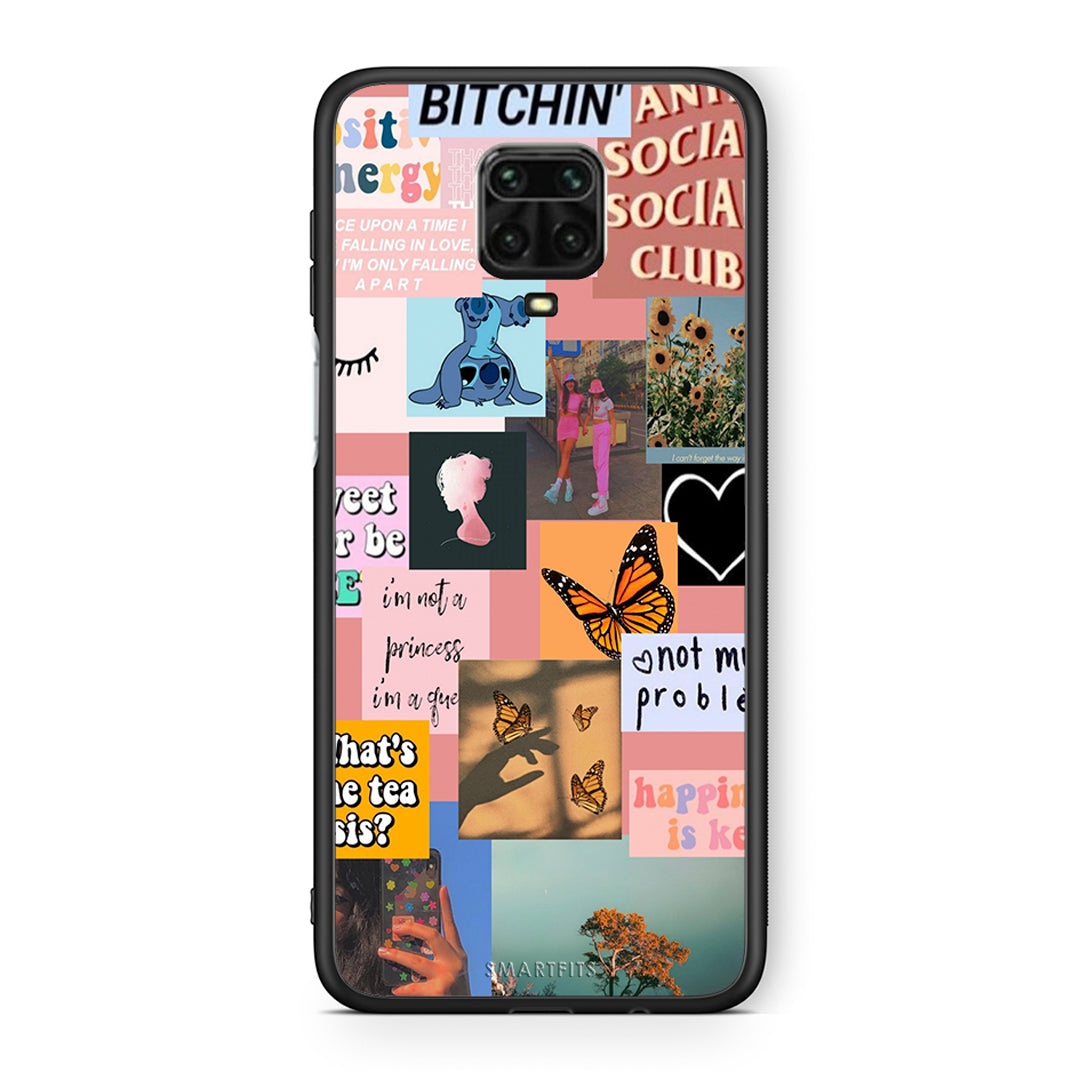 Xiaomi Redmi Note 9S / 9 Pro Collage Bitchin Θήκη Αγίου Βαλεντίνου από τη Smartfits με σχέδιο στο πίσω μέρος και μαύρο περίβλημα | Smartphone case with colorful back and black bezels by Smartfits