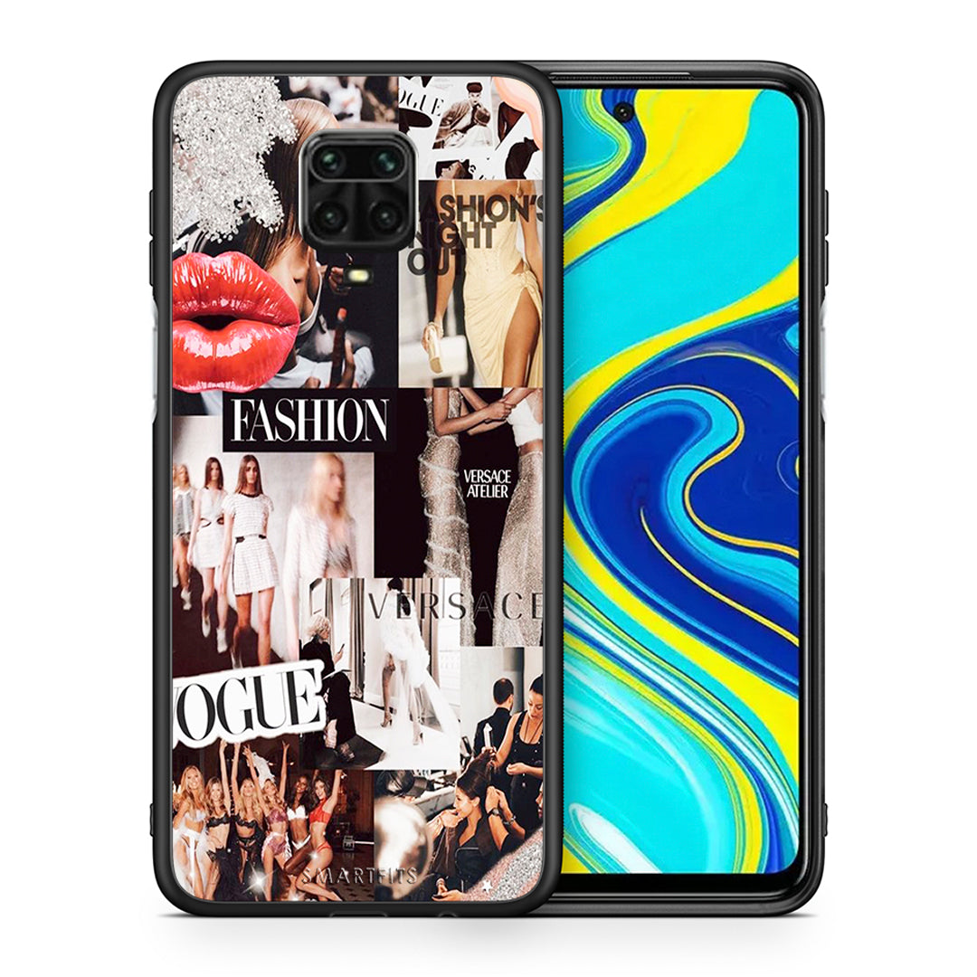Θήκη Αγίου Βαλεντίνου Xiaomi Redmi Note 9S / 9 Pro Collage Fashion από τη Smartfits με σχέδιο στο πίσω μέρος και μαύρο περίβλημα | Xiaomi Redmi Note 9S / 9 Pro Collage Fashion case with colorful back and black bezels