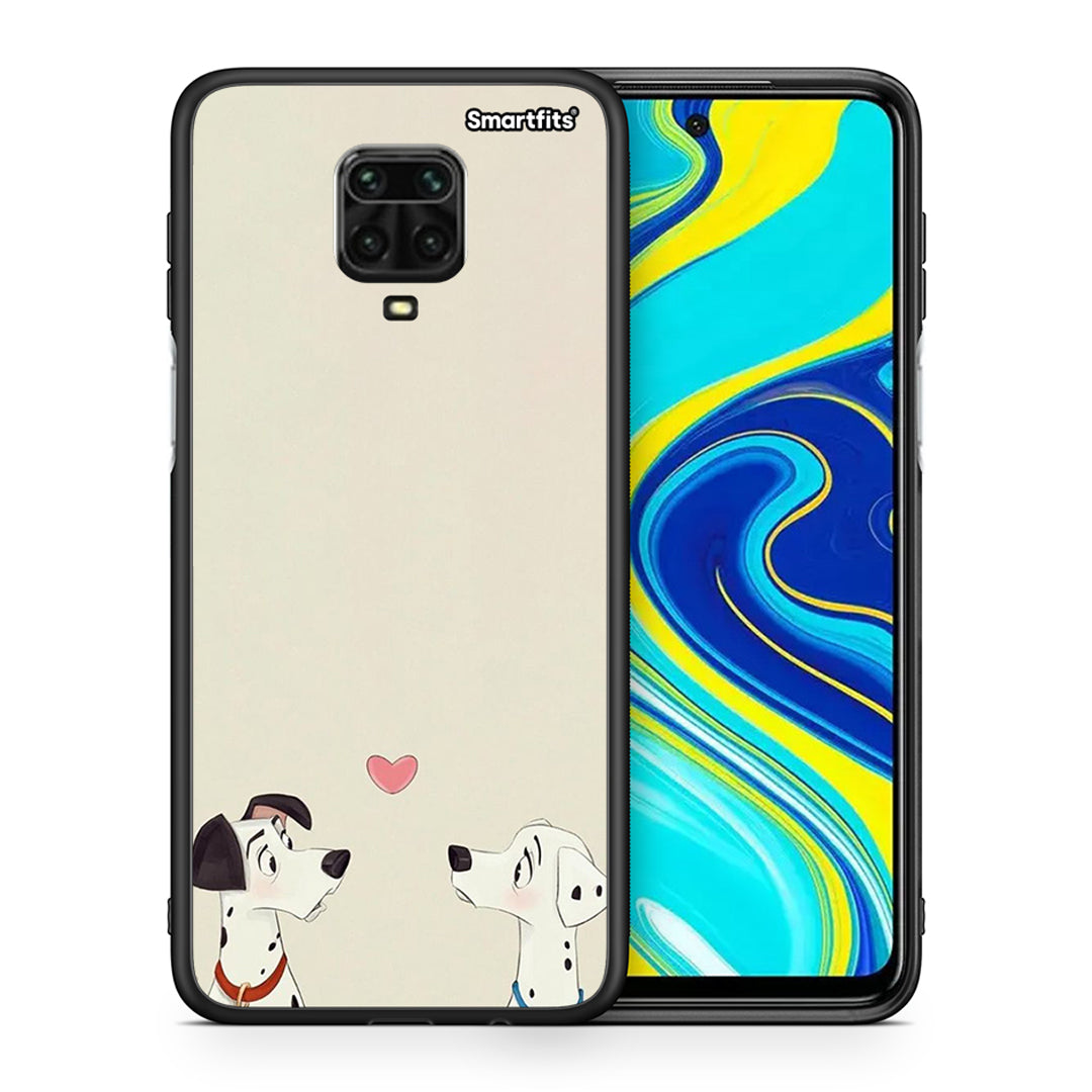 Θήκη Xiaomi Redmi Note 9S / 9 Pro Dalmatians Love από τη Smartfits με σχέδιο στο πίσω μέρος και μαύρο περίβλημα | Xiaomi Redmi Note 9S / 9 Pro Dalmatians Love case with colorful back and black bezels