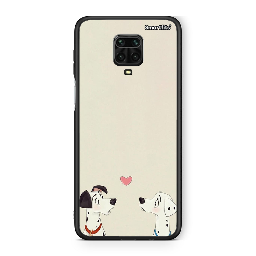 Xiaomi Redmi Note 9S / 9 Pro Dalmatians Love θήκη από τη Smartfits με σχέδιο στο πίσω μέρος και μαύρο περίβλημα | Smartphone case with colorful back and black bezels by Smartfits
