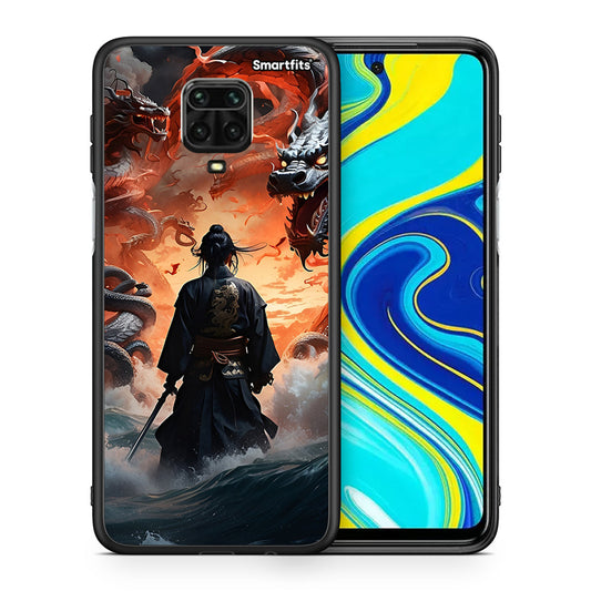 Θήκη Xiaomi Redmi Note 9S / 9 Pro Dragons Fight από τη Smartfits με σχέδιο στο πίσω μέρος και μαύρο περίβλημα | Xiaomi Redmi Note 9S / 9 Pro Dragons Fight case with colorful back and black bezels