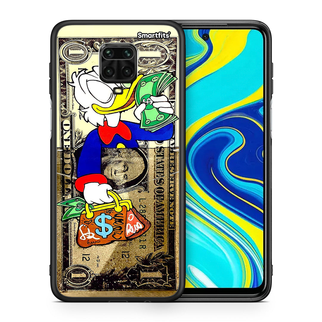 Θήκη Xiaomi Redmi Note 9S / 9 Pro Duck Money από τη Smartfits με σχέδιο στο πίσω μέρος και μαύρο περίβλημα | Xiaomi Redmi Note 9S / 9 Pro Duck Money case with colorful back and black bezels