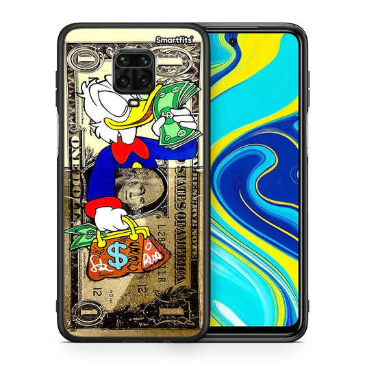 Θήκη Xiaomi Redmi Note 9S / 9 Pro Duck Money από τη Smartfits με σχέδιο στο πίσω μέρος και μαύρο περίβλημα | Xiaomi Redmi Note 9S / 9 Pro Duck Money case with colorful back and black bezels