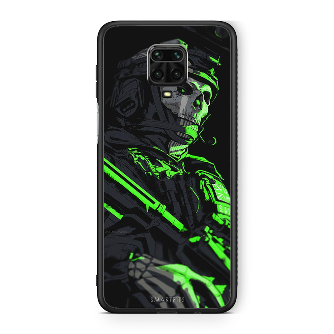 Xiaomi Redmi Note 9S / 9 Pro Green Soldier Θήκη Αγίου Βαλεντίνου από τη Smartfits με σχέδιο στο πίσω μέρος και μαύρο περίβλημα | Smartphone case with colorful back and black bezels by Smartfits