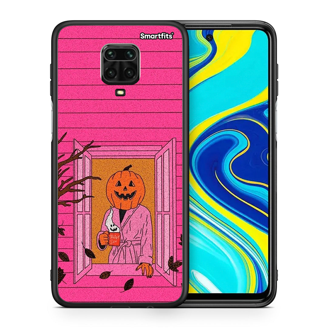 Θήκη Xiaomi Redmi Note 9S / 9 Pro Halloween Pumpkin Lady από τη Smartfits με σχέδιο στο πίσω μέρος και μαύρο περίβλημα | Xiaomi Redmi Note 9S / 9 Pro Halloween Pumpkin Lady case with colorful back and black bezels