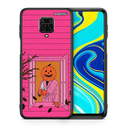 Θήκη Xiaomi Redmi Note 9S / 9 Pro Halloween Pumpkin Lady από τη Smartfits με σχέδιο στο πίσω μέρος και μαύρο περίβλημα | Xiaomi Redmi Note 9S / 9 Pro Halloween Pumpkin Lady case with colorful back and black bezels
