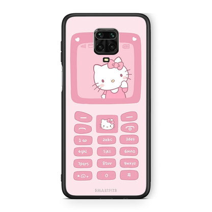 Xiaomi Redmi Note 9S / 9 Pro Hello Kitten Θήκη Αγίου Βαλεντίνου από τη Smartfits με σχέδιο στο πίσω μέρος και μαύρο περίβλημα | Smartphone case with colorful back and black bezels by Smartfits