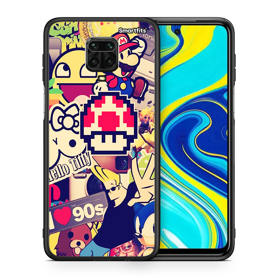 Θήκη Xiaomi Redmi Note 9S / 9 Pro Love The 90s από τη Smartfits με σχέδιο στο πίσω μέρος και μαύρο περίβλημα | Xiaomi Redmi Note 9S / 9 Pro Love The 90s case with colorful back and black bezels