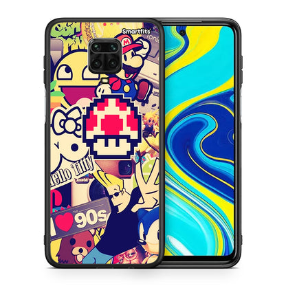 Θήκη Xiaomi Redmi Note 9S / 9 Pro Love The 90s από τη Smartfits με σχέδιο στο πίσω μέρος και μαύρο περίβλημα | Xiaomi Redmi Note 9S / 9 Pro Love The 90s case with colorful back and black bezels