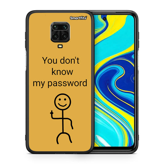 Θήκη Xiaomi Redmi Note 9S / 9 Pro My Password από τη Smartfits με σχέδιο στο πίσω μέρος και μαύρο περίβλημα | Xiaomi Redmi Note 9S / 9 Pro My Password case with colorful back and black bezels